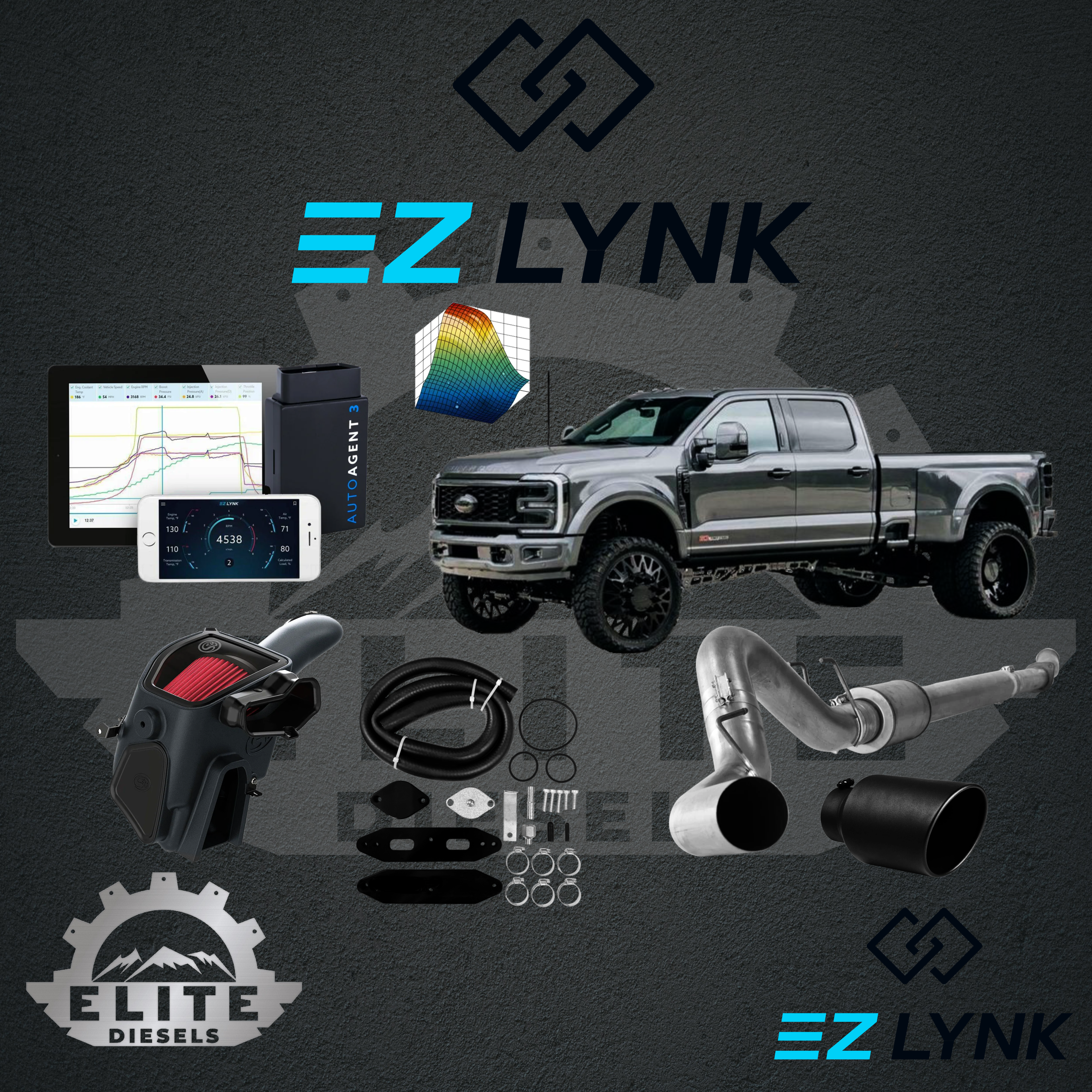 2020 - 2025  FORD POWERSTROKE  EZLYNK AUTOAGENT 3.0 TUNER ALL-IN-ONE CUSTOMIZABLE KIT.
