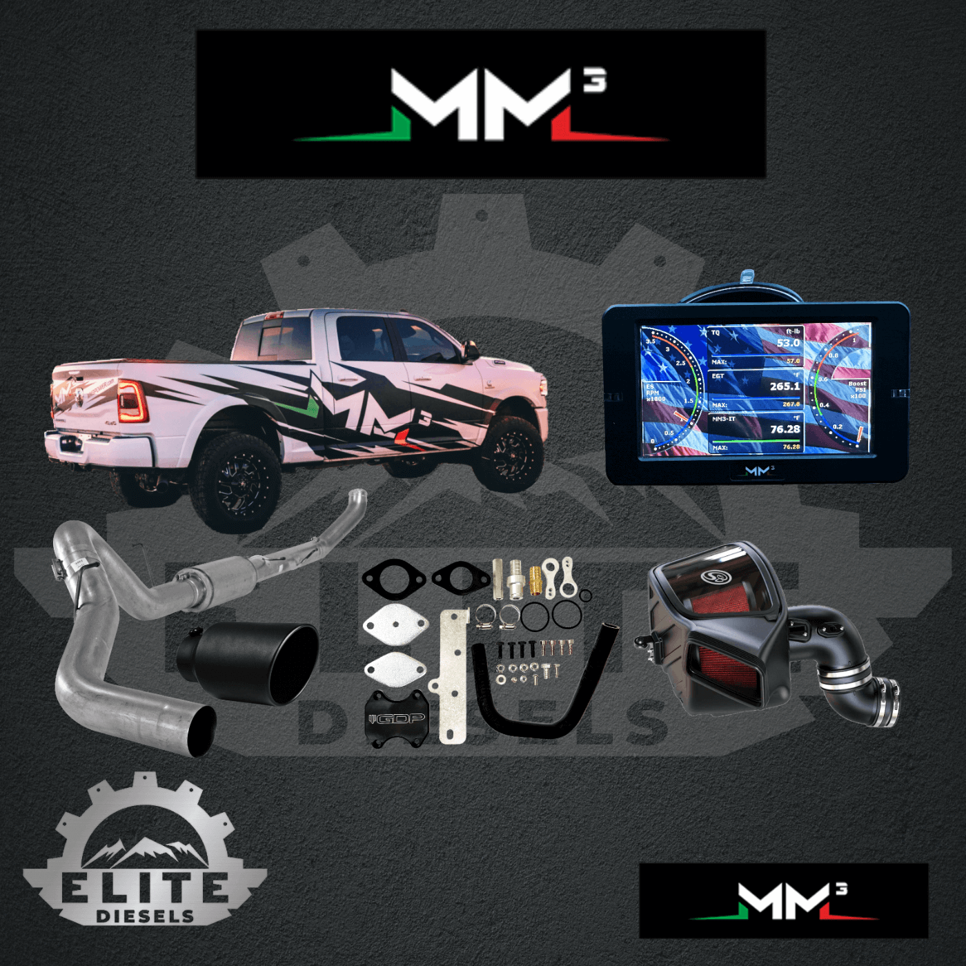 2006-2021 DODGE RAM CUMMINS MM3 PRO TUNER ALL-IN-ONE CUSTOMIZABLE KIT.